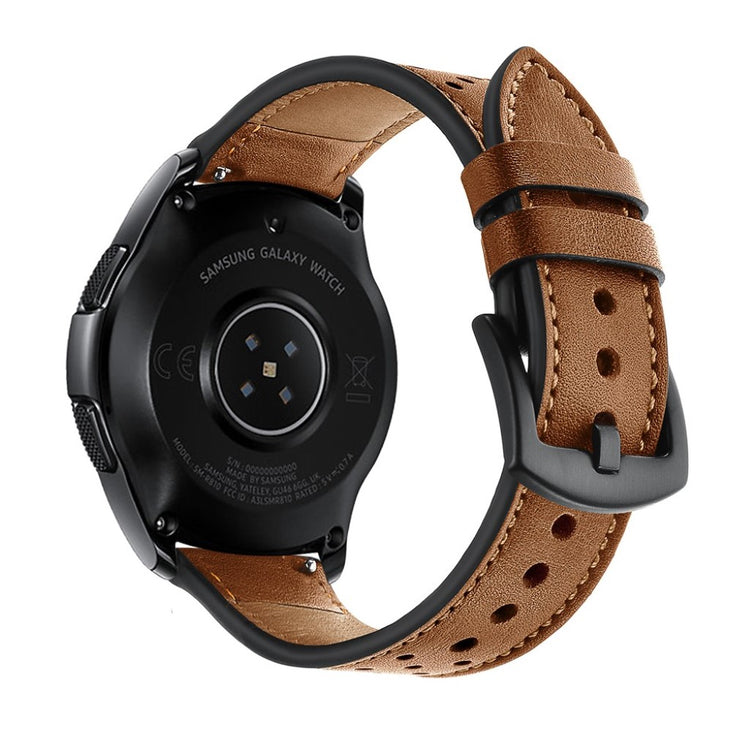 Vildt kønt Samsung Galaxy Watch (42mm) Ægte læder Rem - Brun#serie_1