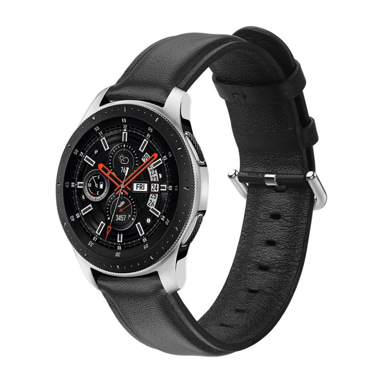 Rigtigt elegant Samsung Galaxy Watch (42mm) Ægte læder Rem - Sort#serie_1