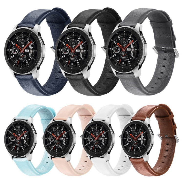 Rigtigt elegant Samsung Galaxy Watch (42mm) Ægte læder Rem - Sort#serie_1