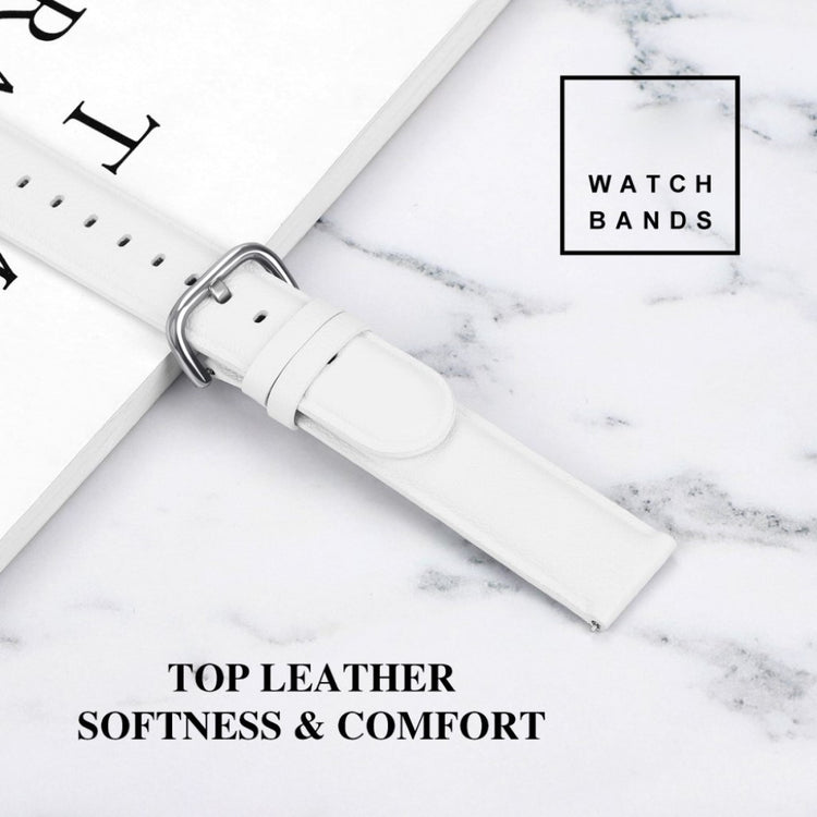 Rigtigt elegant Samsung Galaxy Watch (42mm) Ægte læder Rem - Hvid#serie_2