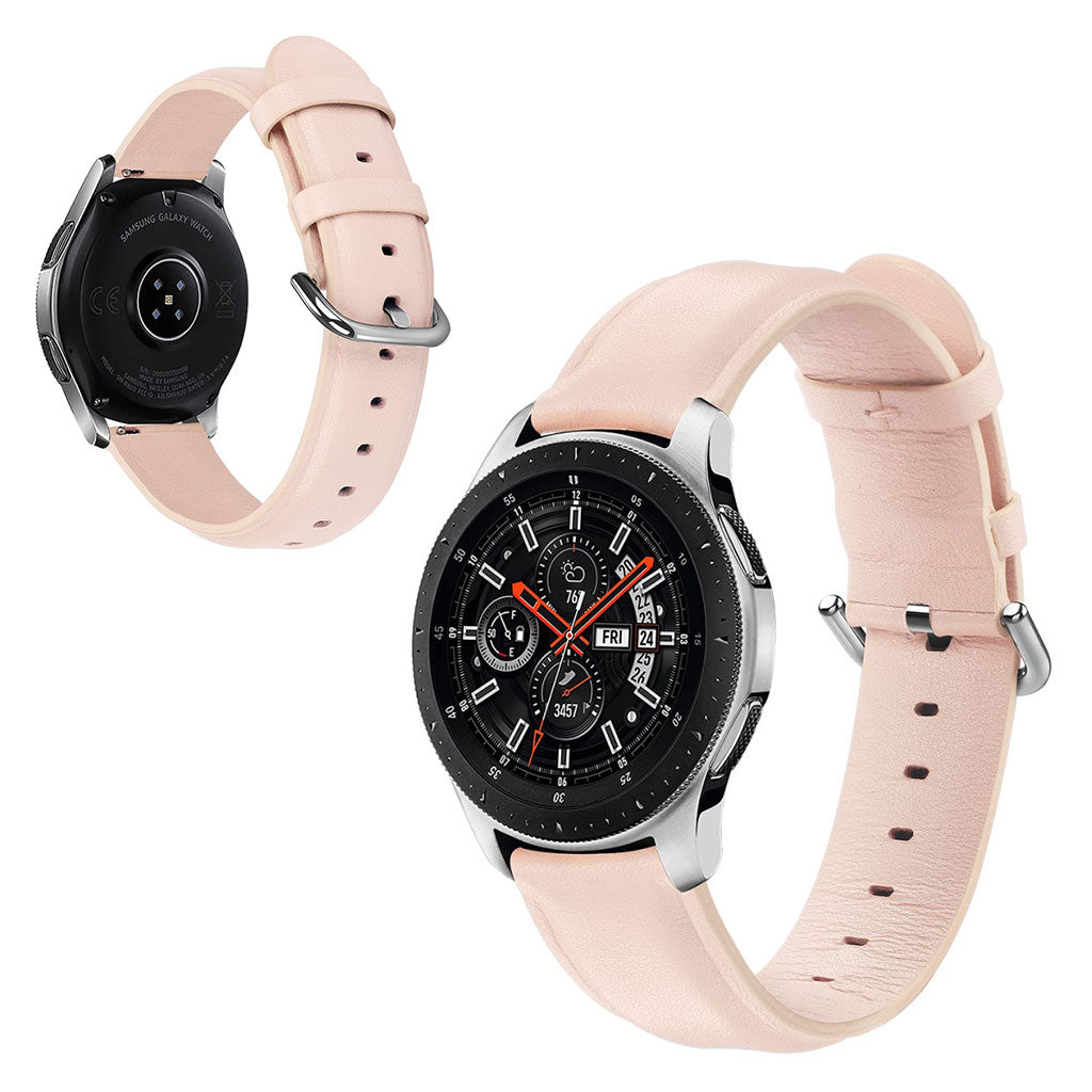 Rigtigt elegant Samsung Galaxy Watch (42mm) Ægte læder Rem - Pink#serie_4