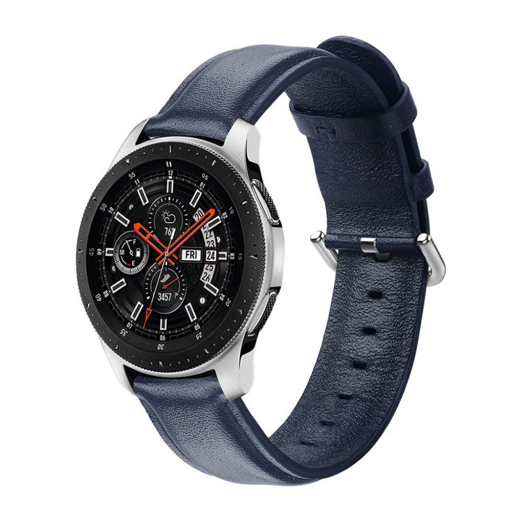 Rigtigt elegant Samsung Galaxy Watch (42mm) Ægte læder Rem - Blå#serie_6