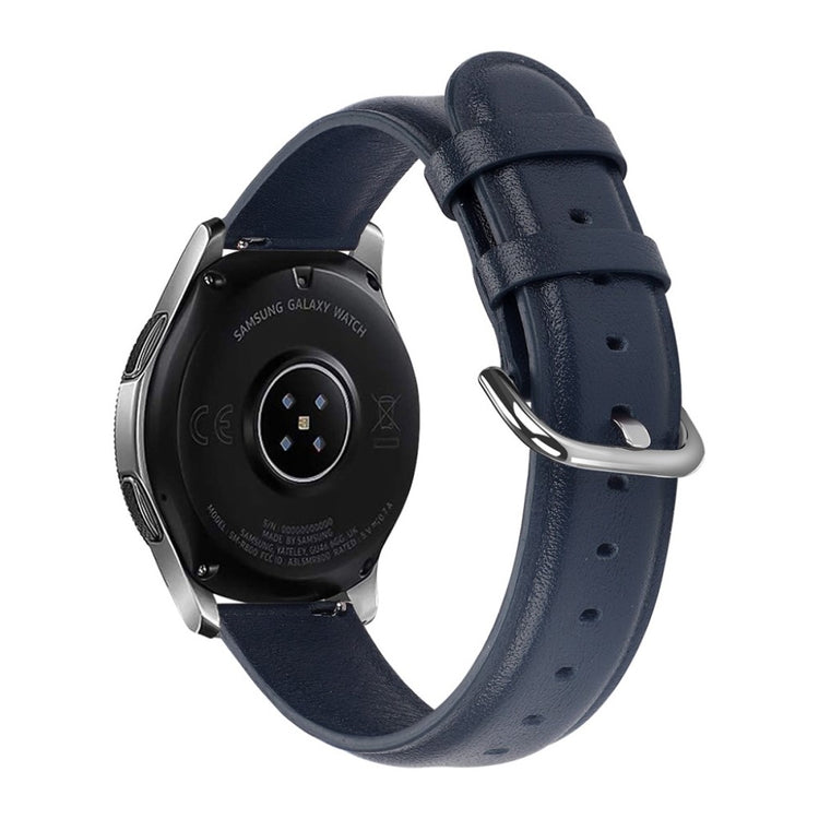 Rigtigt elegant Samsung Galaxy Watch (42mm) Ægte læder Rem - Blå#serie_6