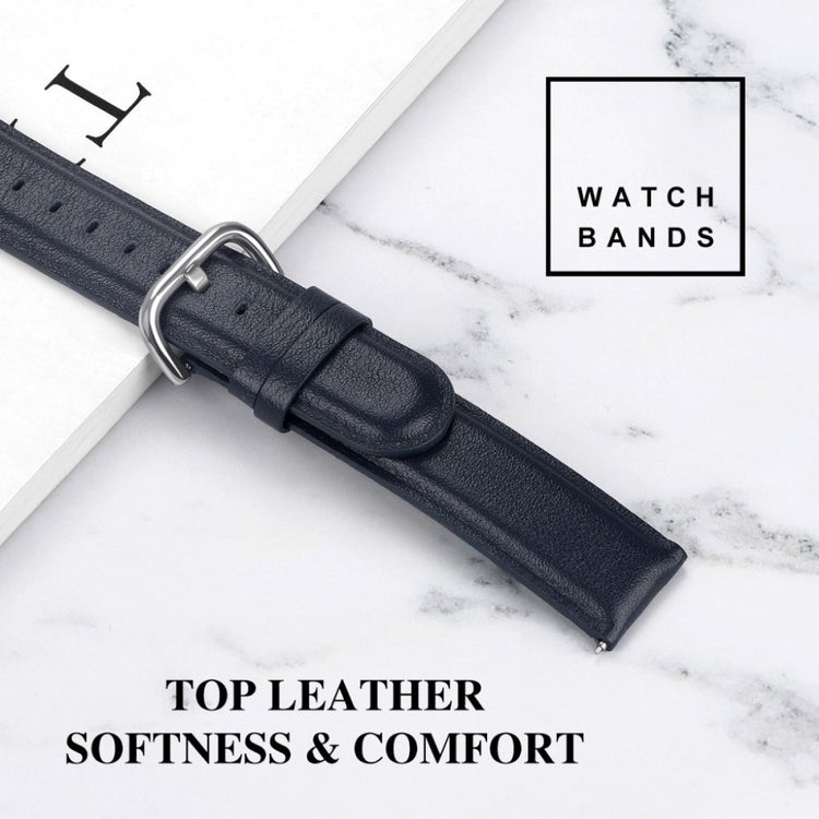 Rigtigt elegant Samsung Galaxy Watch (42mm) Ægte læder Rem - Blå#serie_6