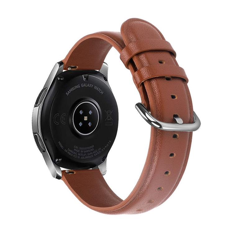 Rigtigt elegant Samsung Galaxy Watch (42mm) Ægte læder Rem - Brun#serie_7
