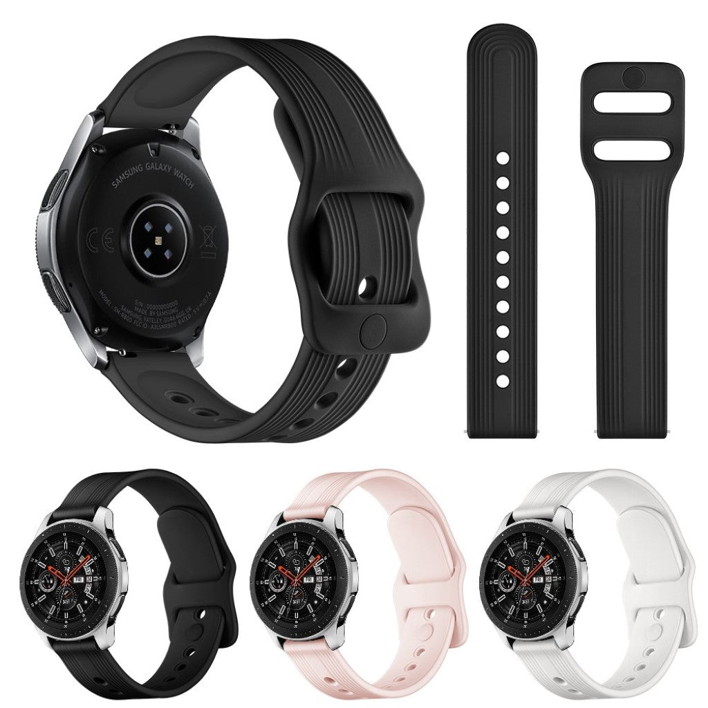 Rigtigt sejt Samsung Galaxy Watch (42mm) Silikone Rem - Sort#serie_1