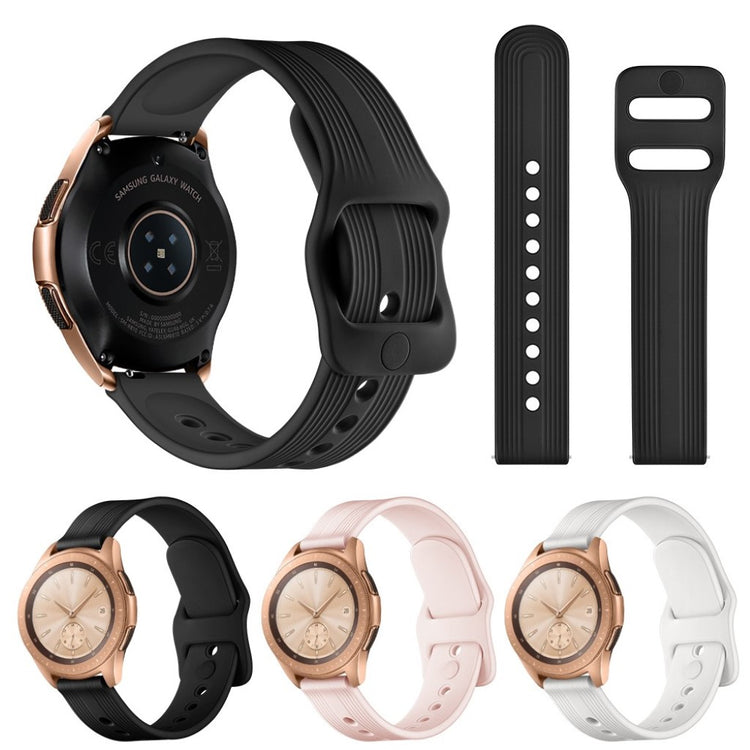 Rigtigt sejt Samsung Galaxy Watch (42mm) Silikone Rem - Sort#serie_1
