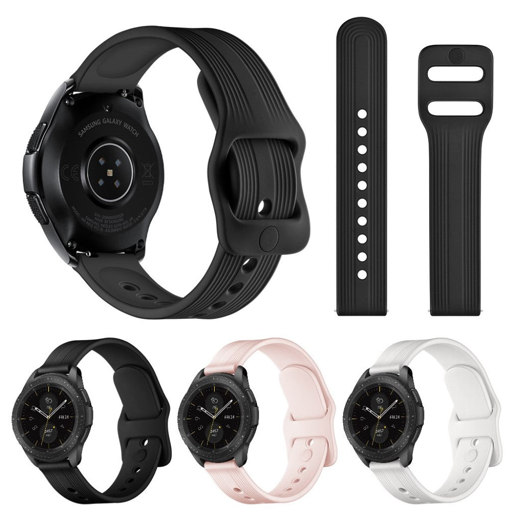 Rigtigt sejt Samsung Galaxy Watch (42mm) Silikone Rem - Sort#serie_1