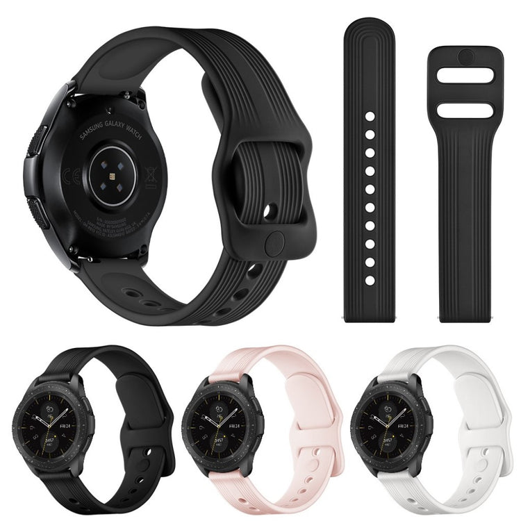 Rigtigt sejt Samsung Galaxy Watch (42mm) Silikone Rem - Sort#serie_1