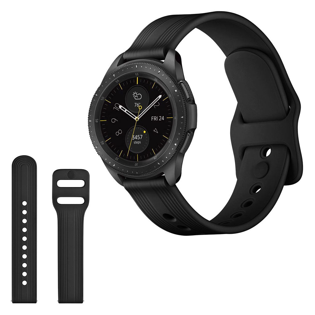 Rigtigt sejt Samsung Galaxy Watch (42mm) Silikone Rem - Sort#serie_1