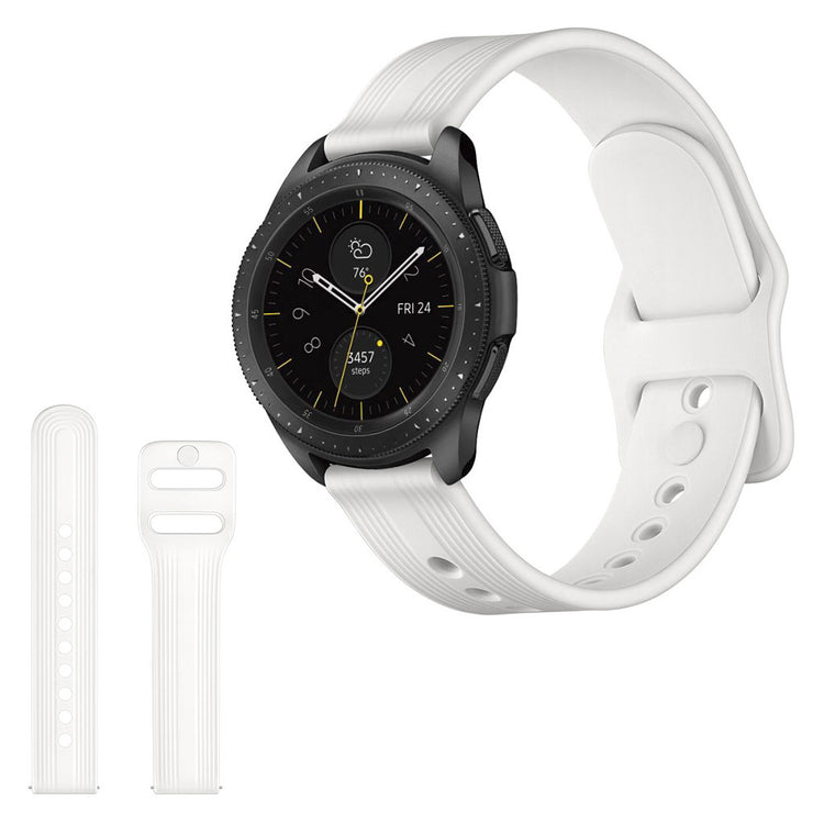 Rigtigt sejt Samsung Galaxy Watch (42mm) Silikone Rem - Hvid#serie_2