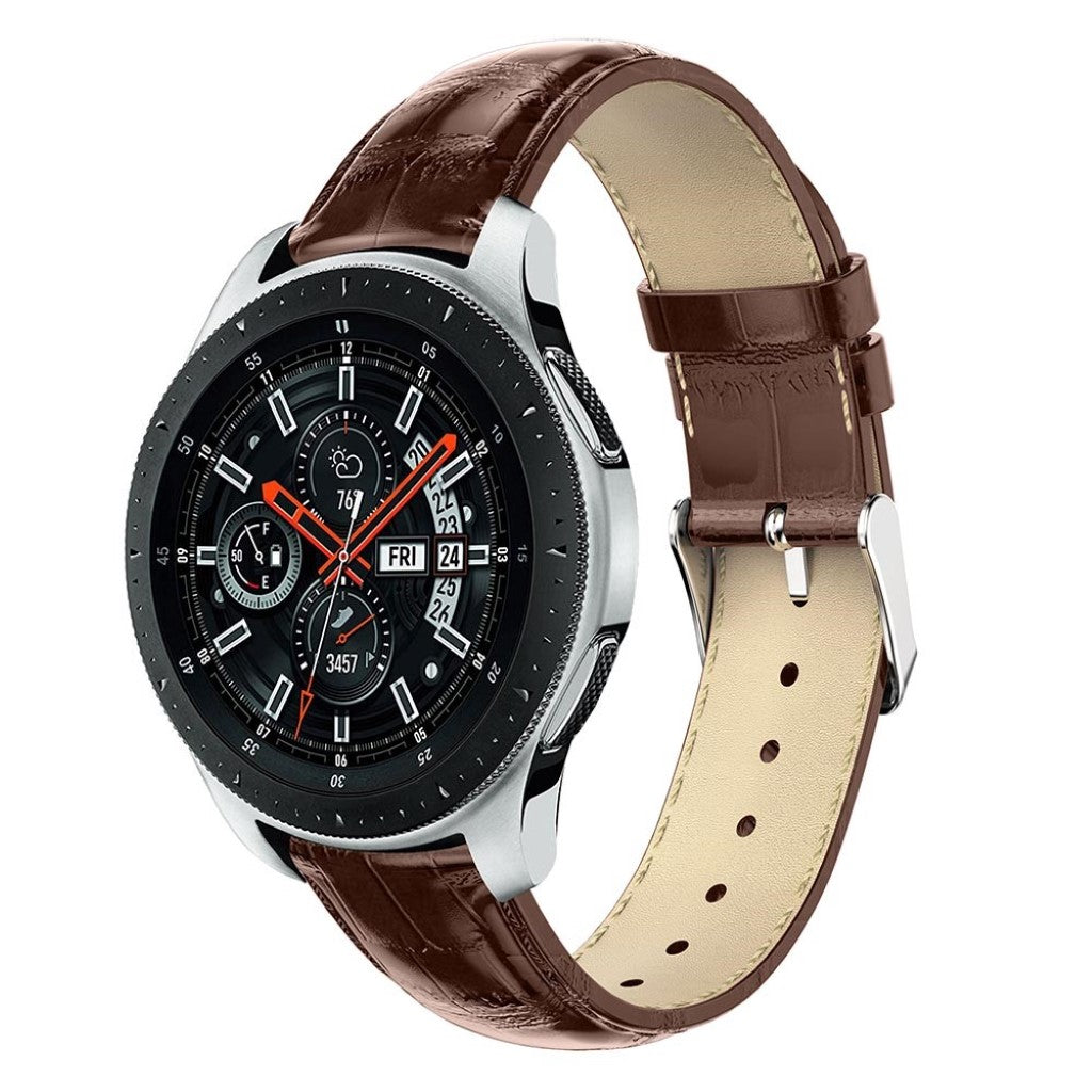 Vildt cool Samsung Galaxy Watch (46mm) Ægte læder Rem - Brun#serie_1