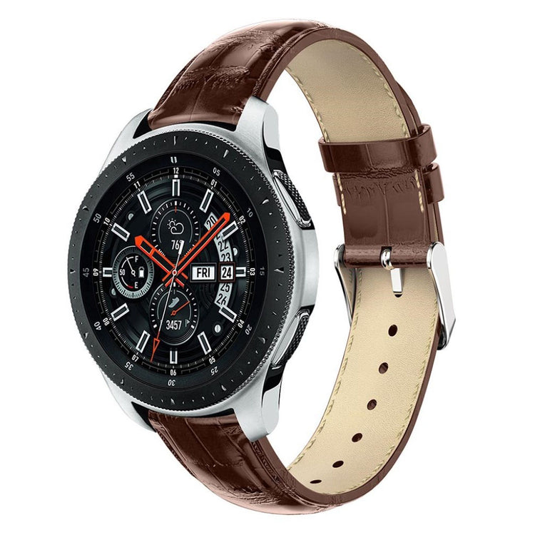 Vildt cool Samsung Galaxy Watch (46mm) Ægte læder Rem - Brun#serie_1