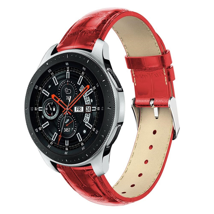 Vildt cool Samsung Galaxy Watch (46mm) Ægte læder Rem - Rød#serie_3