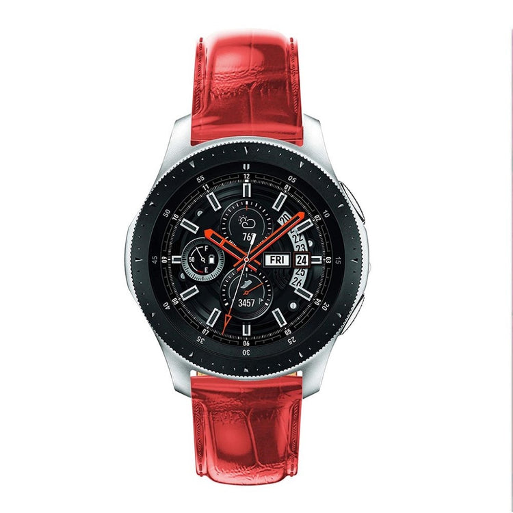 Vildt cool Samsung Galaxy Watch (46mm) Ægte læder Rem - Rød#serie_3