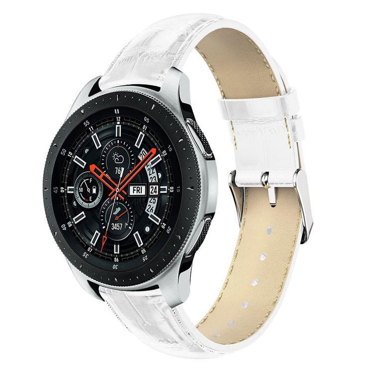 Vildt cool Samsung Galaxy Watch (46mm) Ægte læder Rem - Hvid#serie_4