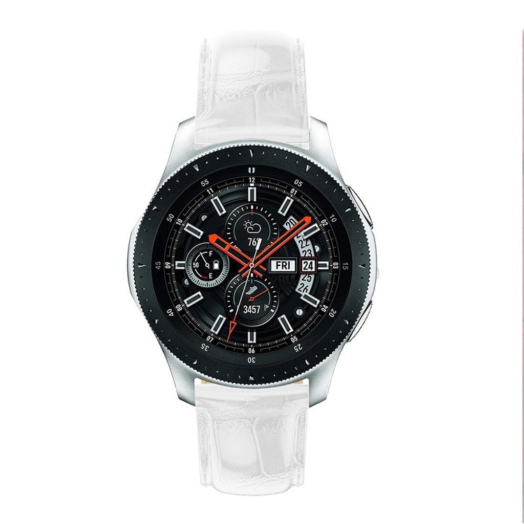 Vildt cool Samsung Galaxy Watch (46mm) Ægte læder Rem - Hvid#serie_4