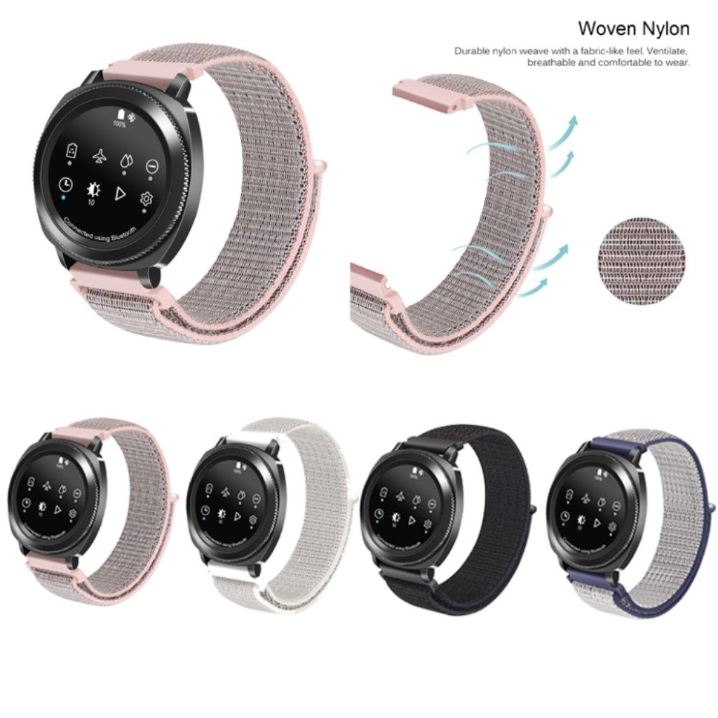 Helt vildt sejt Samsung Galaxy Watch (46mm) Nylon Rem - Pink#serie_2