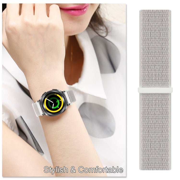 Helt vildt sejt Samsung Galaxy Watch (46mm) Nylon Rem - Hvid#serie_3