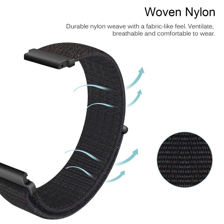 Helt vildt sejt Samsung Galaxy Watch (46mm) Nylon Rem - Sort#serie_4