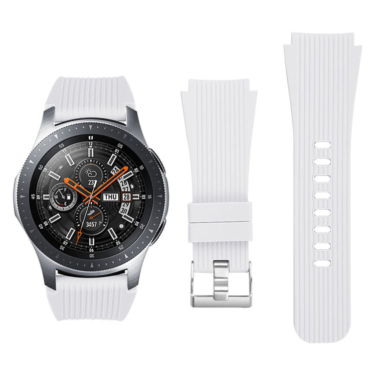 Helt vildt nydelig Samsung Galaxy Watch (46mm) Silikone Rem - Hvid#serie_7