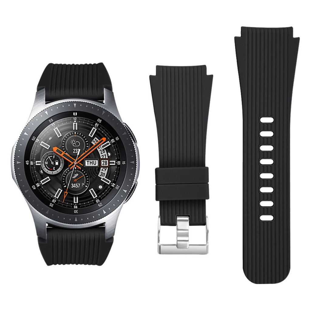Helt vildt nydelig Samsung Galaxy Watch (46mm) Silikone Rem - Sort#serie_8