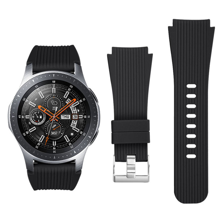 Helt vildt nydelig Samsung Galaxy Watch (46mm) Silikone Rem - Sort#serie_8