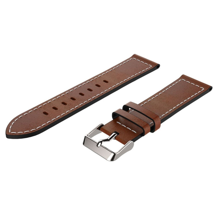 Super holdbart Samsung Galaxy Watch (46mm) Ægte læder Rem - Brun#serie_2