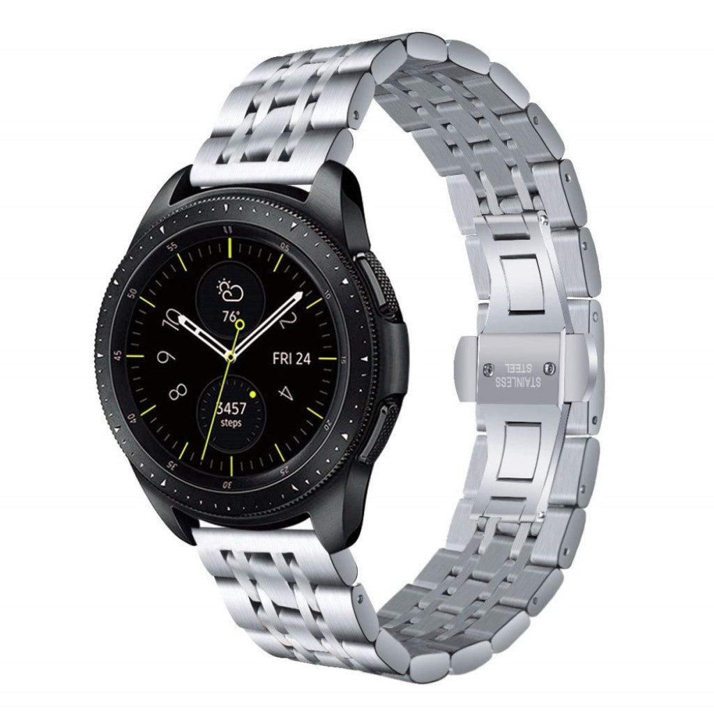 Helt vildt flot Samsung Galaxy Watch (46mm) Metal Rem - Sølv#serie_2