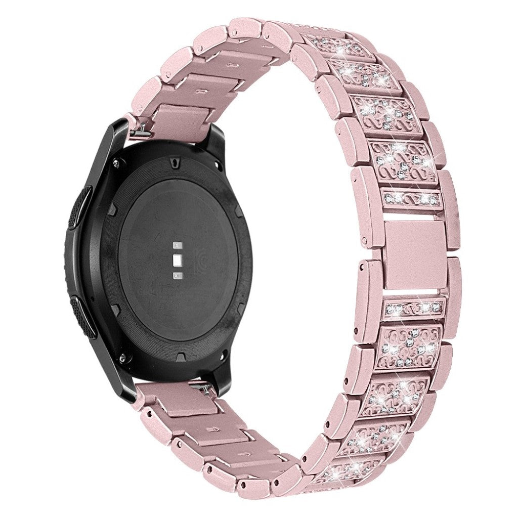Meget fed Samsung Galaxy Watch (46mm) Metal og Rhinsten Rem - Pink#serie_2