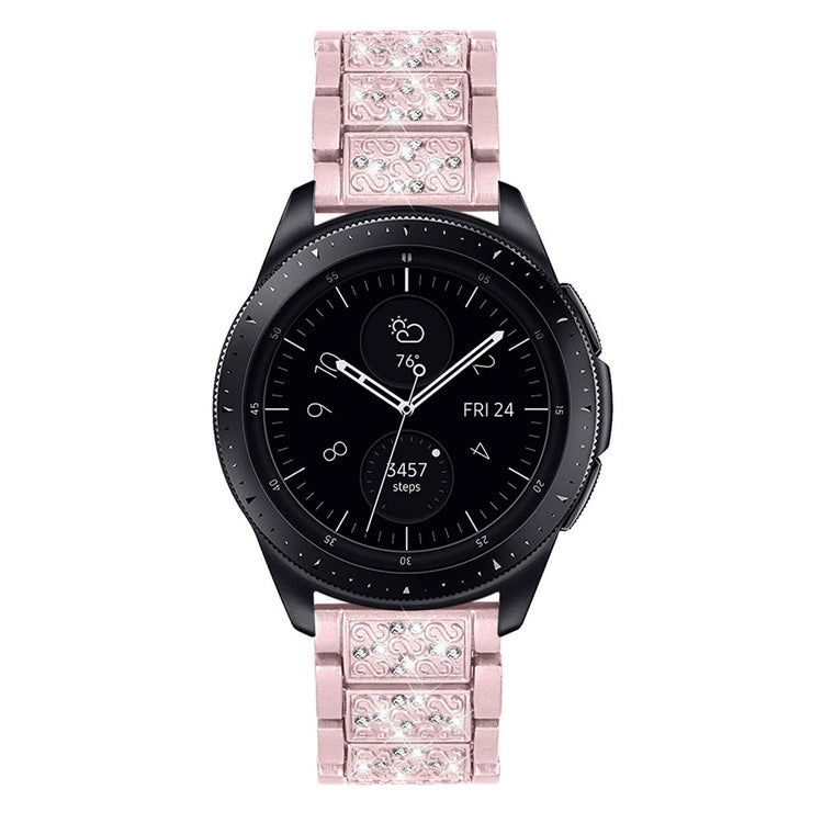Meget fed Samsung Galaxy Watch (46mm) Metal og Rhinsten Rem - Pink#serie_2