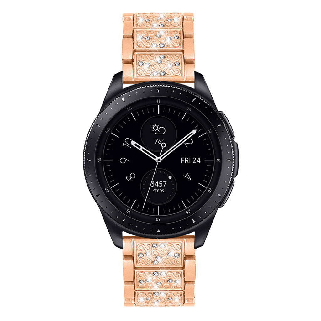 Meget fed Samsung Galaxy Watch (46mm) Metal og Rhinsten Rem - Guld#serie_3
