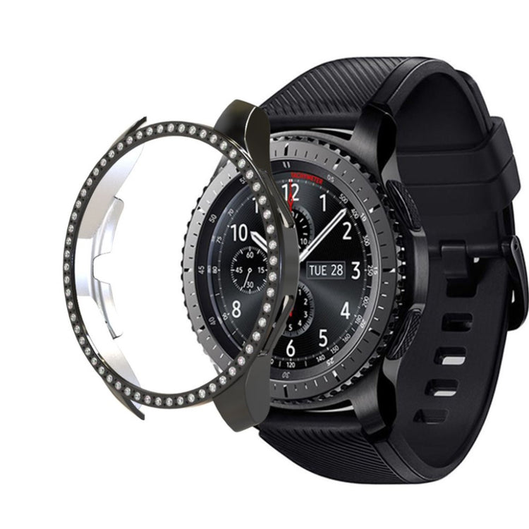 Meget Godt Samsung Galaxy Watch (46mm) Plastik og Rhinsten Cover - Sort#serie_1