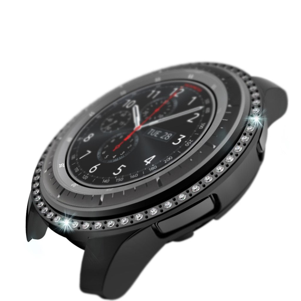 Meget Godt Samsung Galaxy Watch (46mm) Plastik og Rhinsten Cover - Sort#serie_1