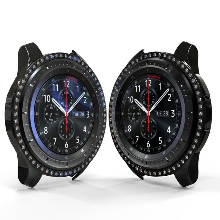 Meget Godt Samsung Galaxy Watch (46mm) Plastik og Rhinsten Cover - Sort#serie_1