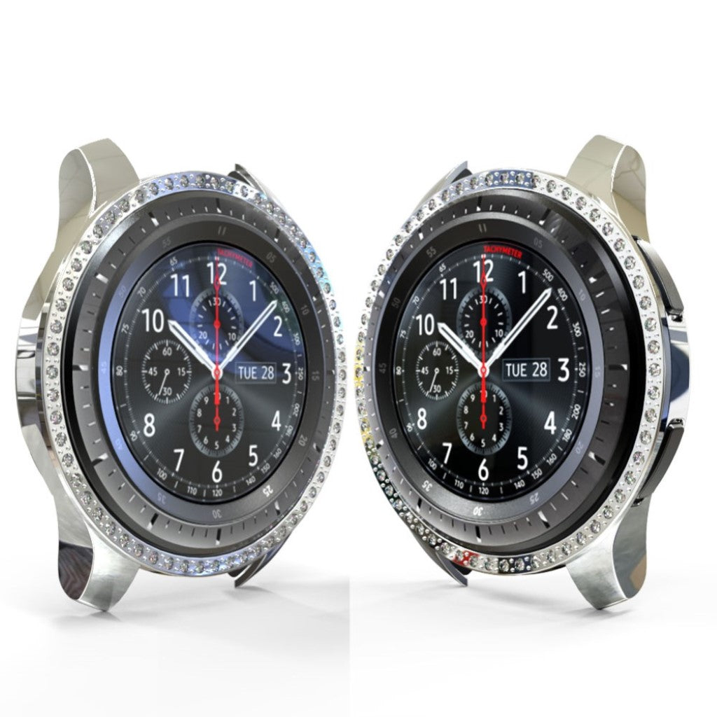Meget Godt Samsung Galaxy Watch (46mm) Plastik og Rhinsten Cover - Sølv#serie_2