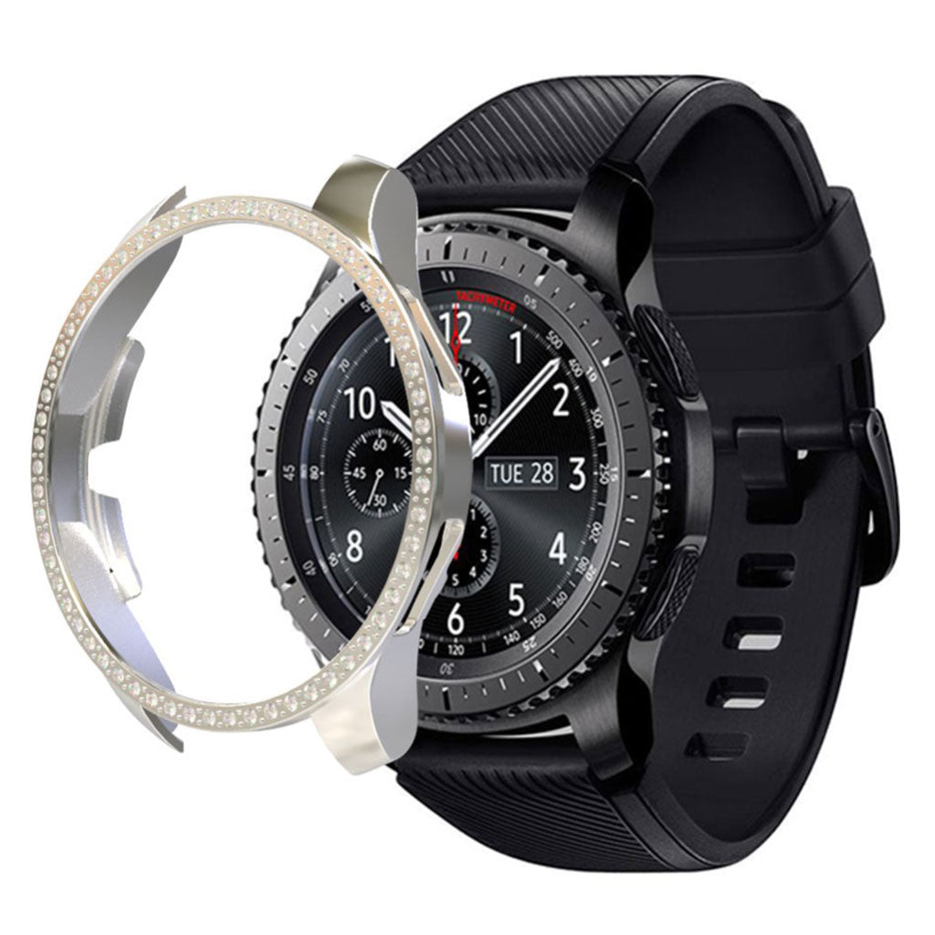 Meget Godt Samsung Galaxy Watch (46mm) Plastik og Rhinsten Cover - Sølv#serie_2