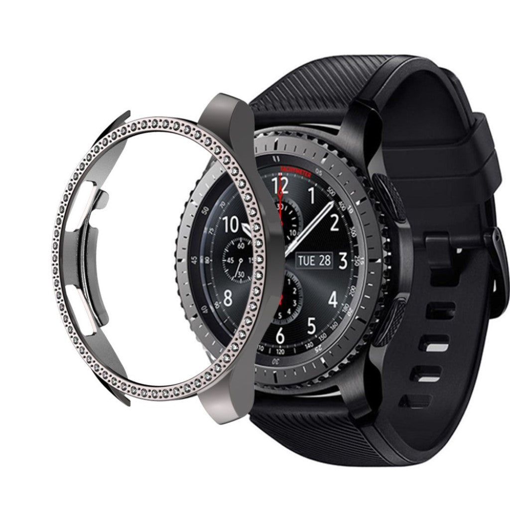 Meget Godt Samsung Galaxy Watch (46mm) Plastik og Rhinsten Cover - Sølv#serie_3