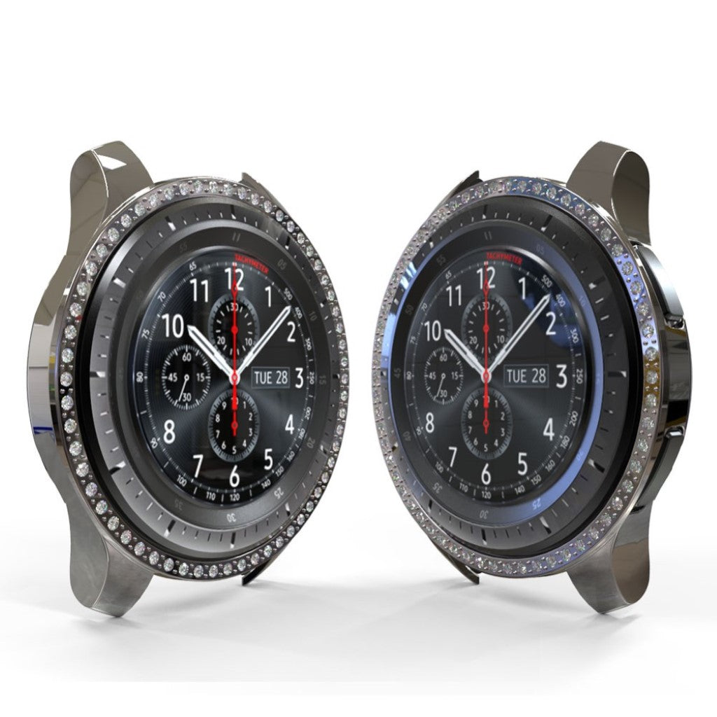 Meget Godt Samsung Galaxy Watch (46mm) Plastik og Rhinsten Cover - Sølv#serie_3