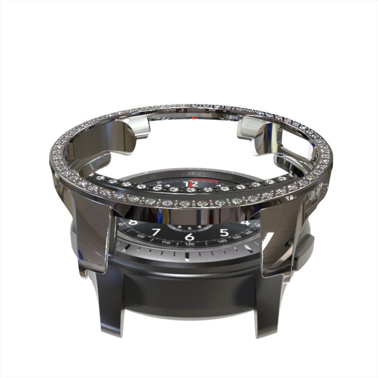 Meget Godt Samsung Galaxy Watch (46mm) Plastik og Rhinsten Cover - Sølv#serie_3
