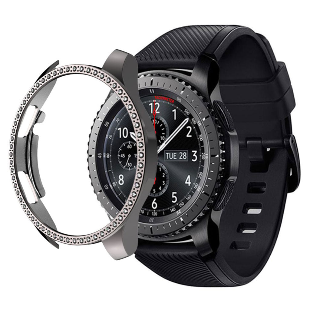 Meget Godt Samsung Galaxy Watch (46mm) Plastik og Rhinsten Cover - Sølv#serie_3