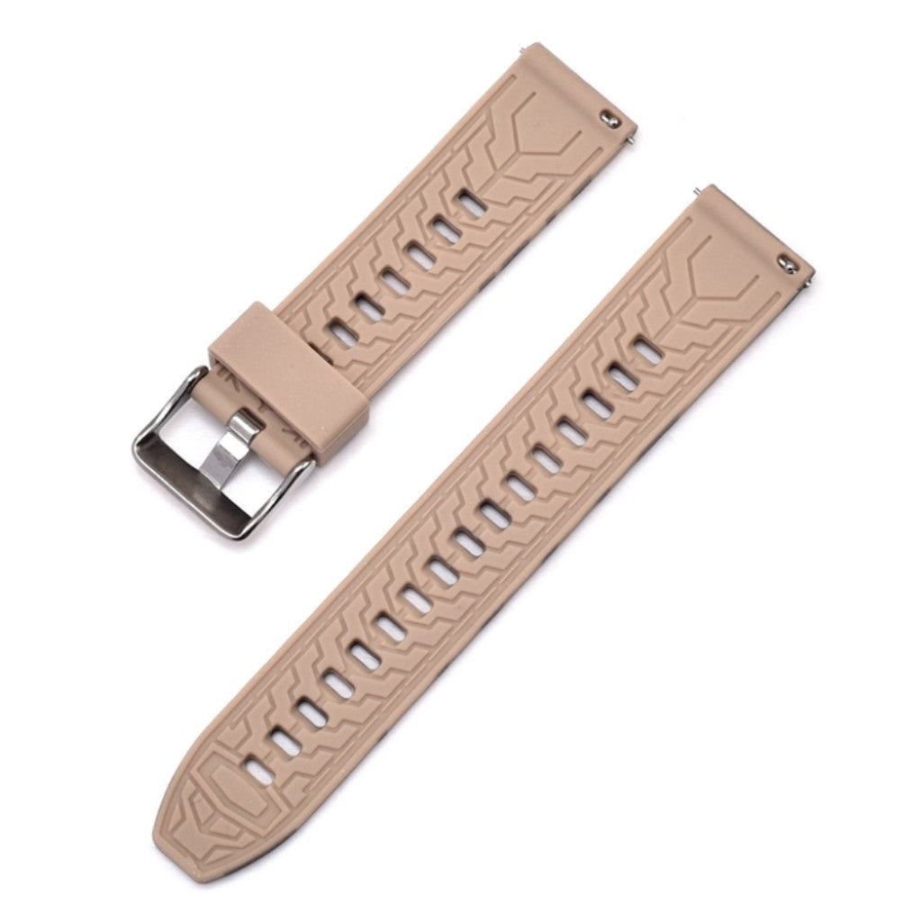 Helt vildt smuk Samsung Galaxy Watch (46mm) Silikone Rem - Brun#serie_4