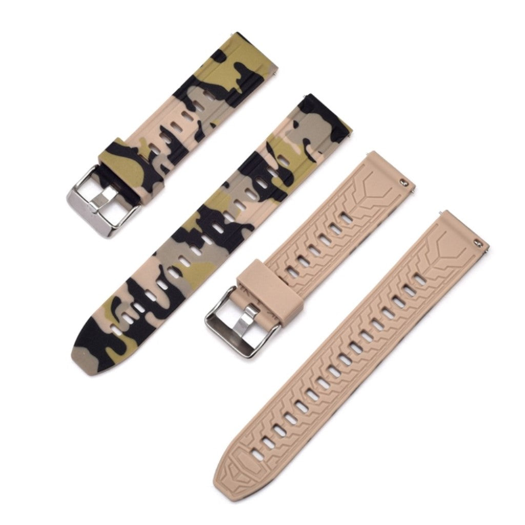 Helt vildt smuk Samsung Galaxy Watch (46mm) Silikone Rem - Brun#serie_4