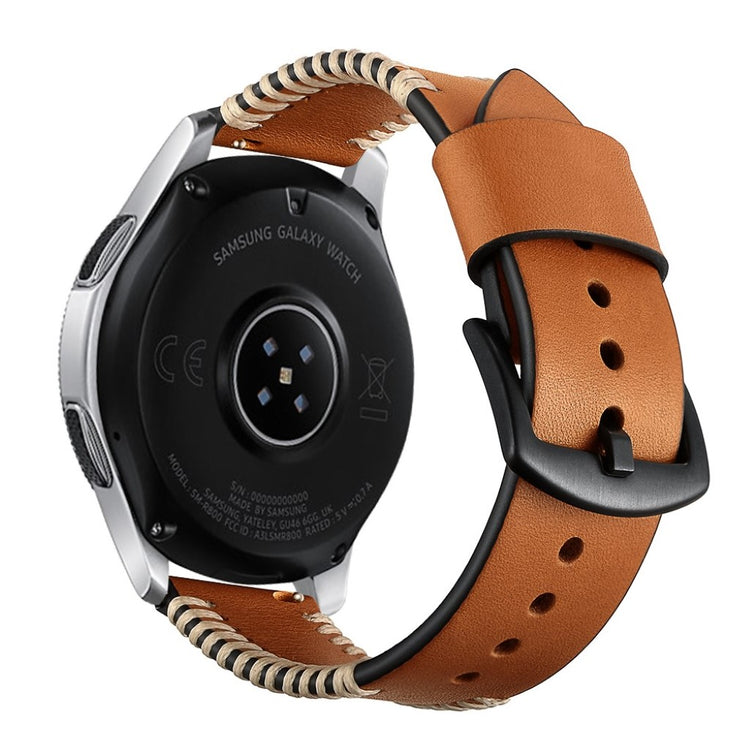 Meget fantastisk Samsung Galaxy Watch (46mm) Ægte læder Rem - Brun#serie_2