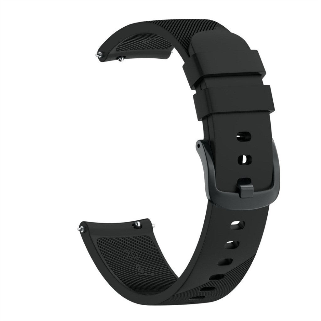 Mega holdbart Samsung Galaxy Watch Active Silikone Rem - Sort#serie_1