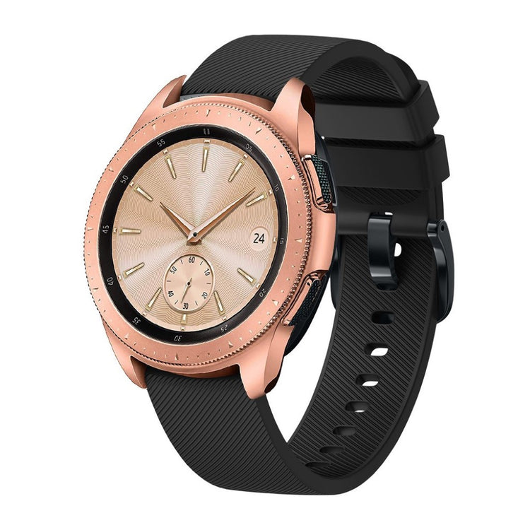 Mega holdbart Samsung Galaxy Watch Active Silikone Rem - Sort#serie_1