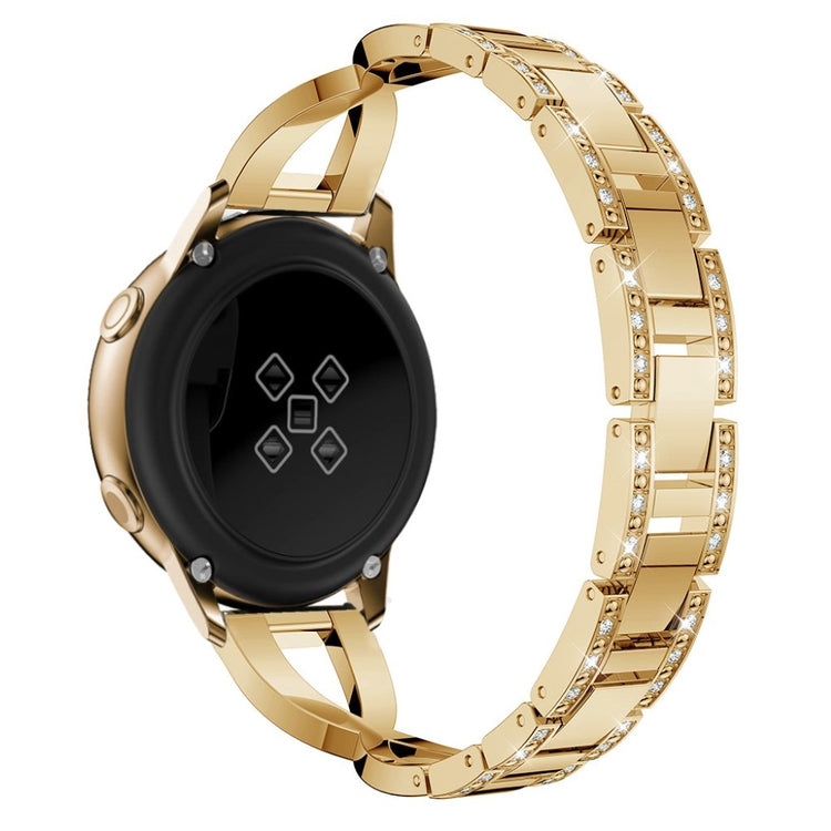 Stilren Samsung Galaxy Watch Active Metal og Rhinsten Rem - Guld#serie_3