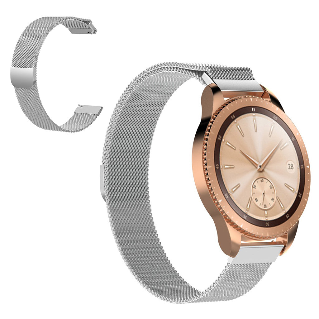 Meget skøn Samsung Galaxy Watch Active Metal Rem - Sølv#serie_1