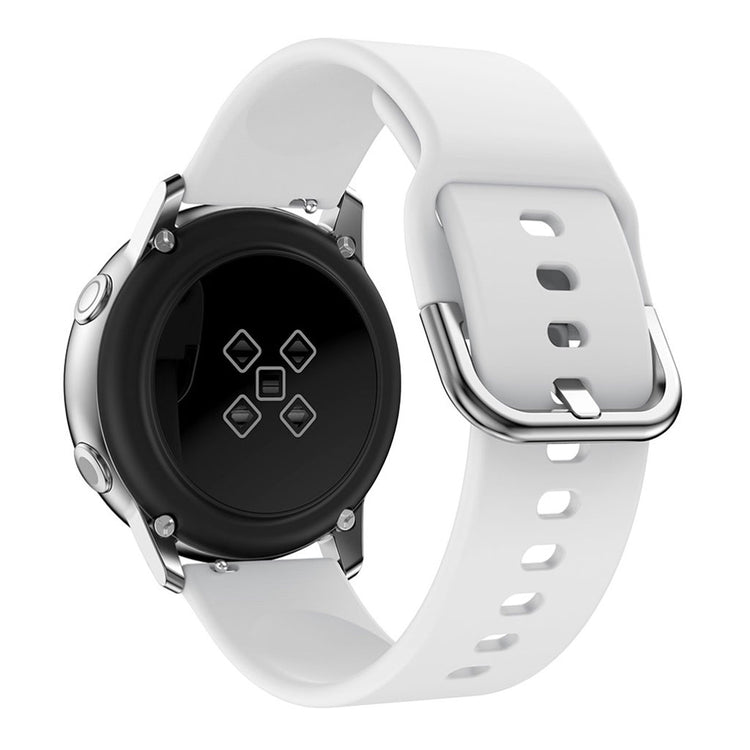 Vildt fed Samsung Galaxy Watch Active Silikone Rem - Hvid#serie_2