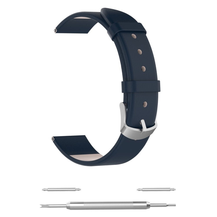 Mega smuk Samsung Galaxy Watch Active Ægte læder Rem - Blå#serie_4